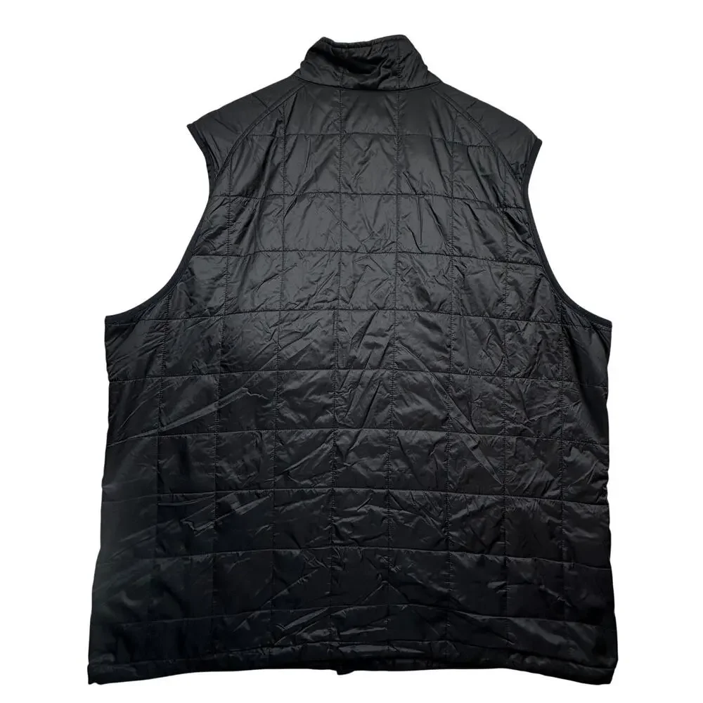 LL Bean 288306 Primaloft Packaway Nylon Vest XXL Tall Insulated Full Zip Black
